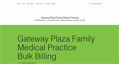 Desktop Screenshot of gatewayplazamedical.com.au