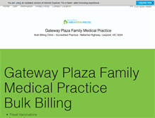 Tablet Screenshot of gatewayplazamedical.com.au